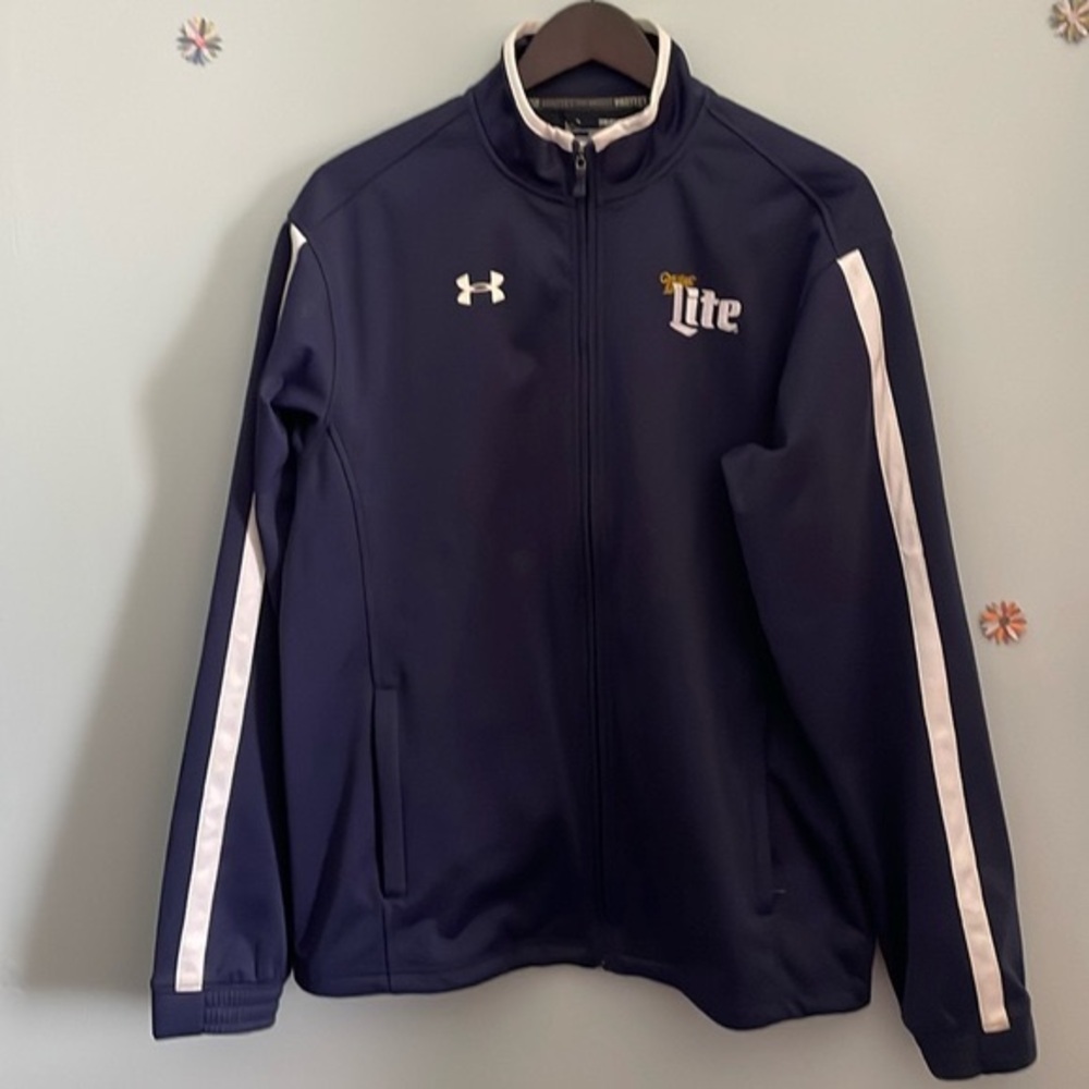 5/$25 Miller Lite Under Armour Jacket Blue Size M